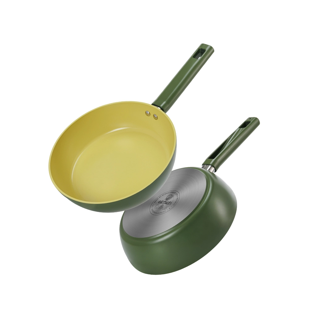 combo nồi chảo men sứ