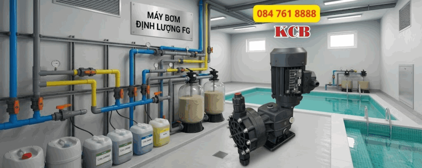 Máy bơm định lượng FGM505B kháng ăn mòn tuyệt đối với vật liệu cao cấp