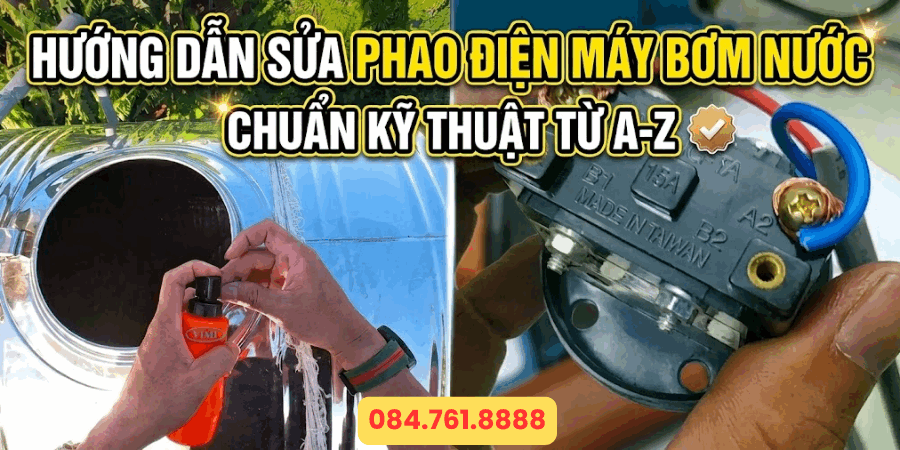 Hướng dẫn sửa phao điện máy bơm nước chuẩn kỹ thuật từ A-Z