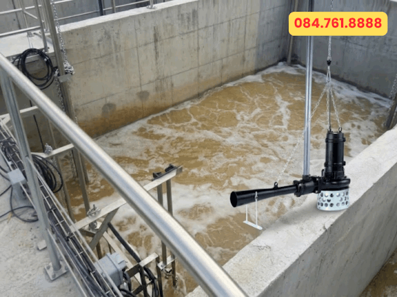 Máy sục khí chìm Tsurumi Seri 22-Ber5 chống lắng đọng bùn thải